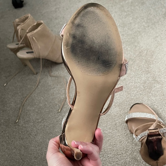 ROSE GOLD STEVE MADDEN HEELS - Picture 6 of 7